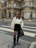 2025 Women's Autumn And Winter New Fashion Trend Of Beadskin, Loose Edgy Short Jacket
