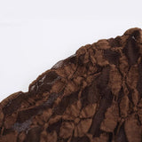 Spring 2025 New Fashion Temperament Round Horn Sleeve With Lace Dress Dress