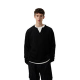Waffle Wears Two Long-Sleeved T-Shirts For Men And Women Loosely Lazy Wind Oversize Design Sense Simple Top