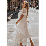 New Women's Wish V-Neck Short-Sleeved Lace Dress For Summer 2025