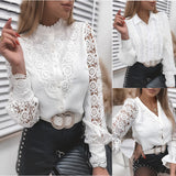 Station 2025Wish Exploding Shirt New Solid Color Lace V T-Shirt Women's Shirt