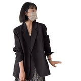 2025 Early Autumn Design Small Man Korean Black Suit Temperament Gray Casual Small Suit Jacket Woman
