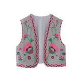 Spring 2025 New Women's Clothing Embroidered Tard Vest