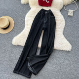 Wearing A Female Summer Dress Sexy Hottie Letter Embroidered Sleeveless Chest Vest High-Waisted Denim Casual Broad Leggings