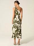 2025 New Women's Fashion Elegant Round-Neck Knitted Dress Striped Dress Long Dress