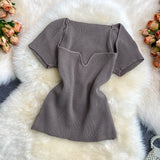 Summer Babes Style Short-Sleeved Design Sense Of Small Side Collar Machine Collar Collar Collar Collar Collar Collar Collar Collar Collar Collar Collar Collar Collar Collar Collar Collar Collar Collar Collar Collar Collar Collar Collar Collar