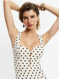 2025 Summer New Women's Wave Point Slings Back Wave Point Commuter Style Dress