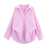 Spring 2025 New Women's Fashion Simple Bat Sleeve Silk Shirt