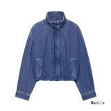 Z Feng 2025 New Fashion Temperament Women's Denim Jacket 1300070