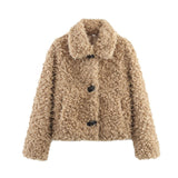 Women's 2025 New Explosive ZA Fur Curly Jacket Jacket