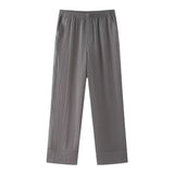 Women's 2025 New Double Flamingo Comfortable Linen And Suit Dress + Pants Set Women