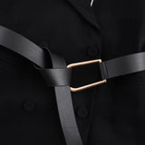 Spring 2025 New Women's Temperament Fashion Business With Belt Short Suit Dress