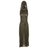 2025 Summer Fashion Trend Women's New Hooded Loose Under The Fork Personality Dress