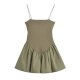 2025 New Fashion Summer Under-Thristin Cotton Slings Tacs Dress Women's 3 Colors