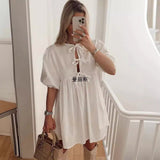 2025 New Women's Wear T-Shirt Style In The Long-Term Solid Shirt Dress Retro