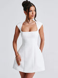 2025 Women's Suspension Sleeveless Wapped Chest Dress Back Zipper